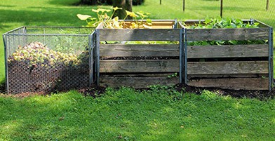 wood and metal garden bed