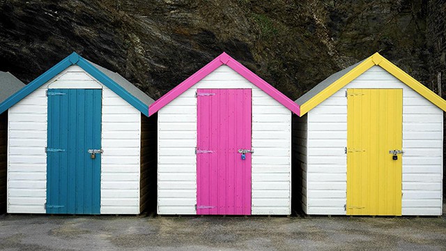 colorful small storage shed