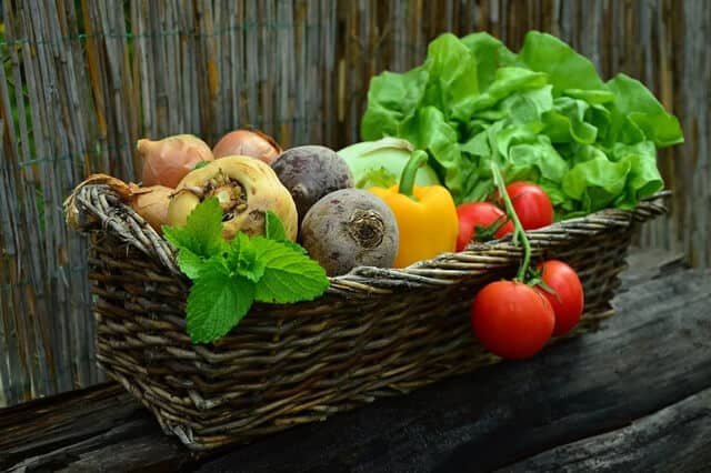 crops on basket