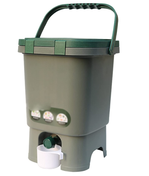 Waste Bins Indoor Kitchen Compost Pail, Garden Odor- Free Compost ...