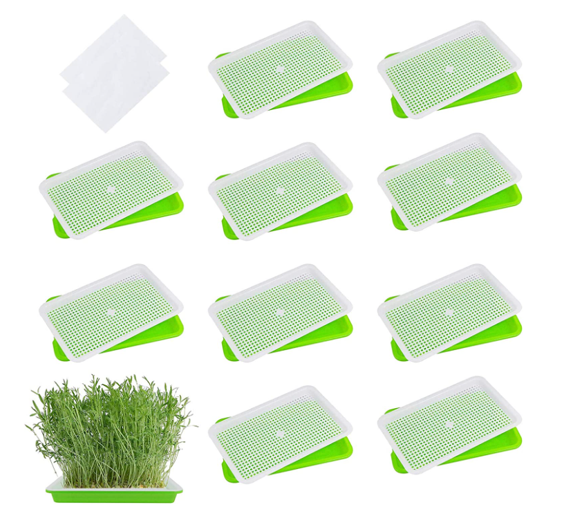 EBaokuup 10Pcs Seed Sprouter Tray with Drain Holes