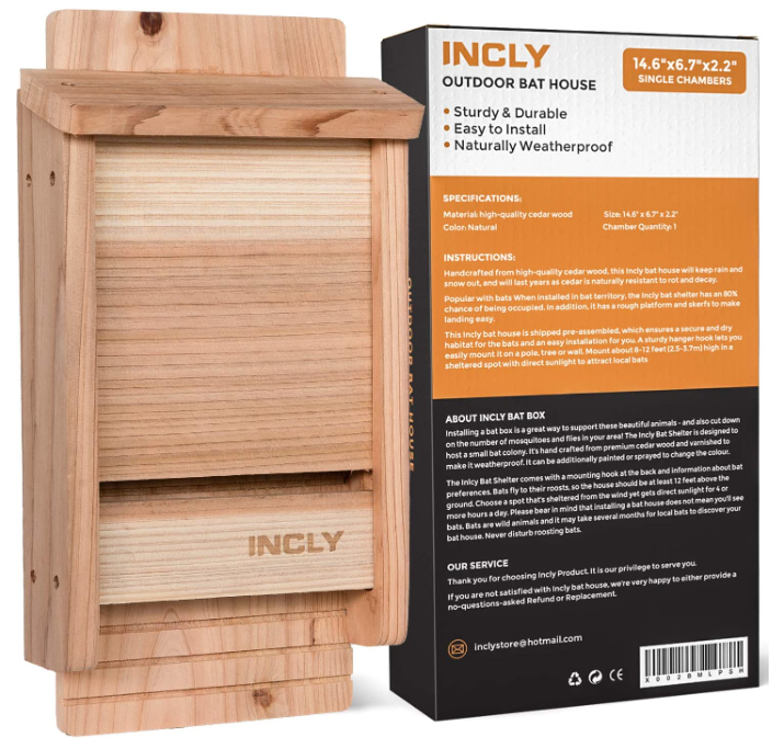 INCLY Small Bat House Kit for Outdoors
