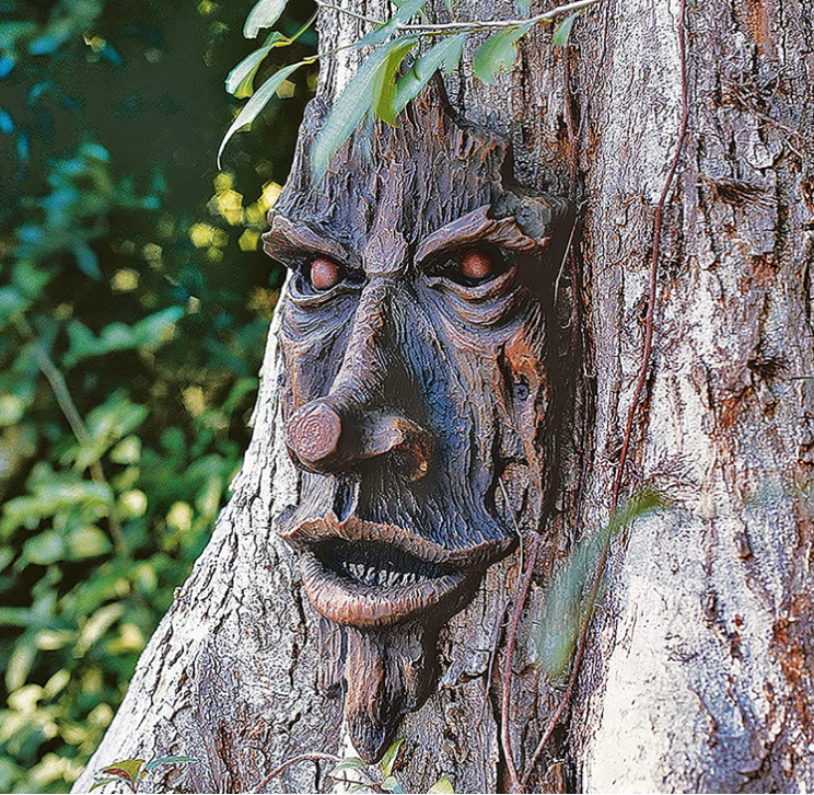 TY&WJ Greenman Old Man Tree face Sculpture